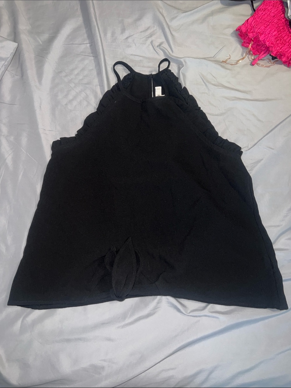 mine Black Halter Tie-Back Camisole